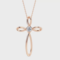 0.25ct Lab Grown Diamond Cross Pendant
