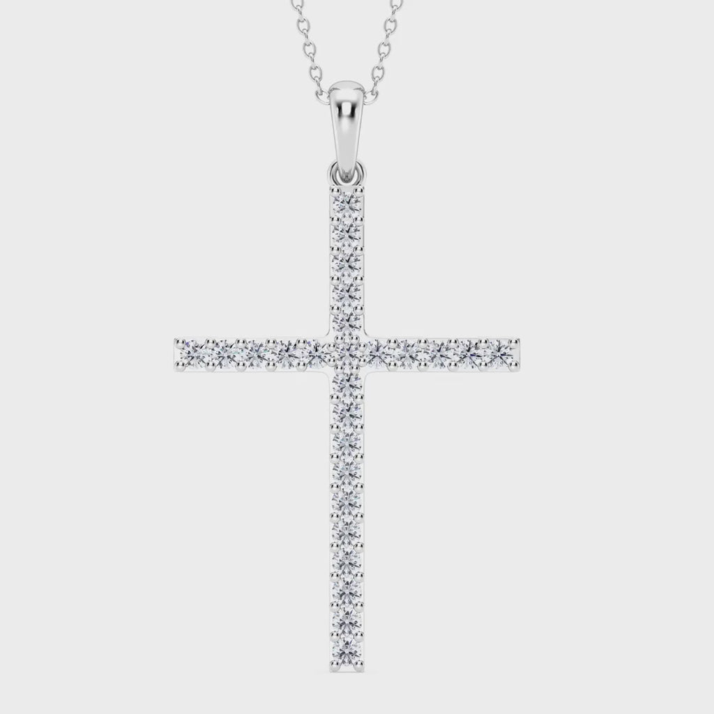 0.50ct Lab Grown Diamond Cross Pendant