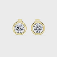 IGI 1.50ct Lab Grown Diamond Bezel Set Stud Earring