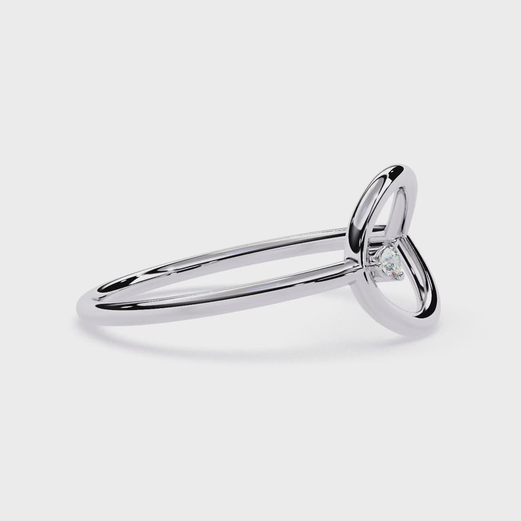 Open Pear Lab Grown Diamond Ring