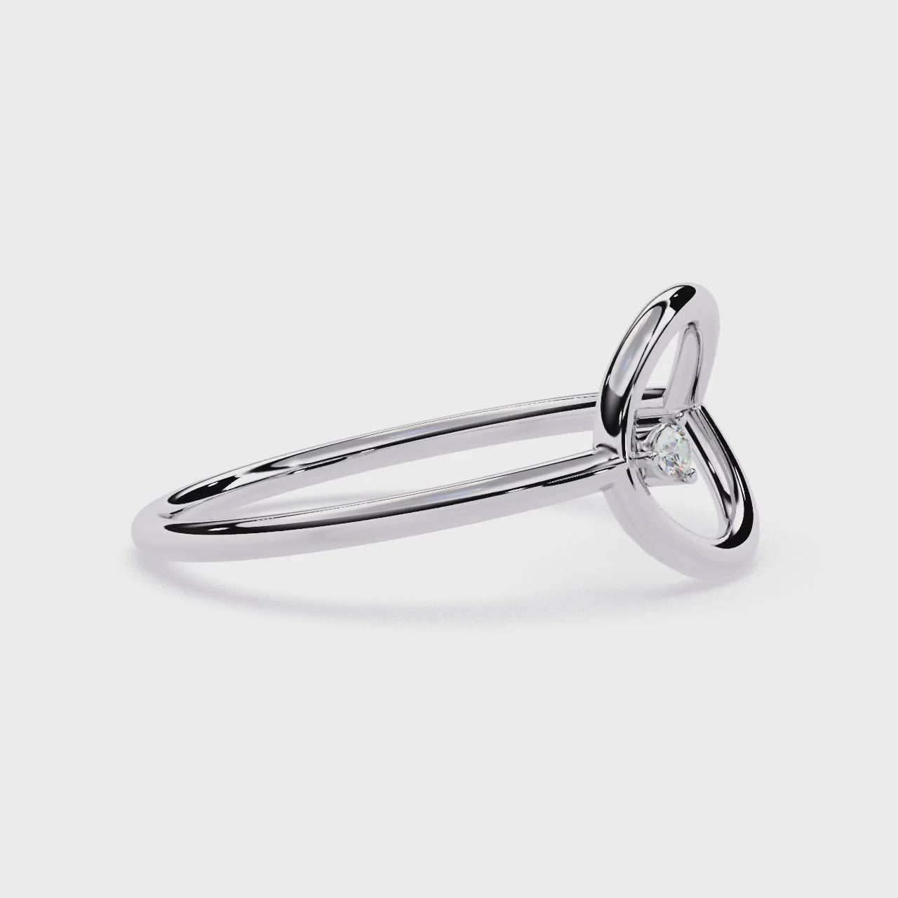 Open Pear Lab Grown Diamond Ring