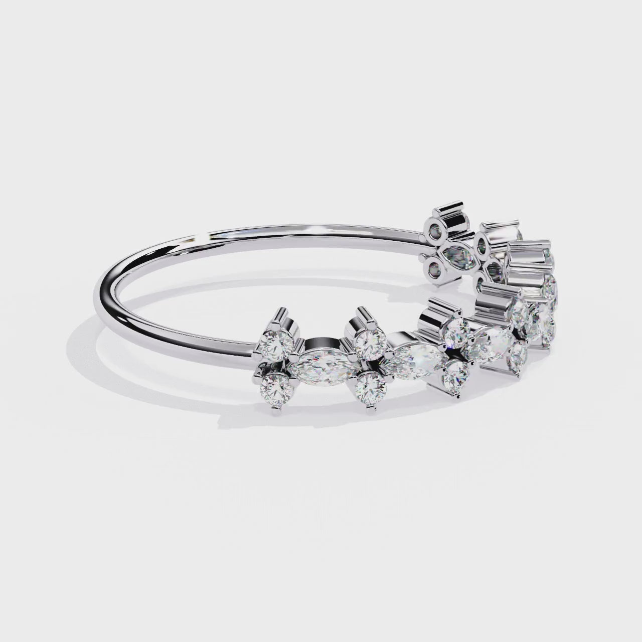 Floral Lab Grown Diamond Ring