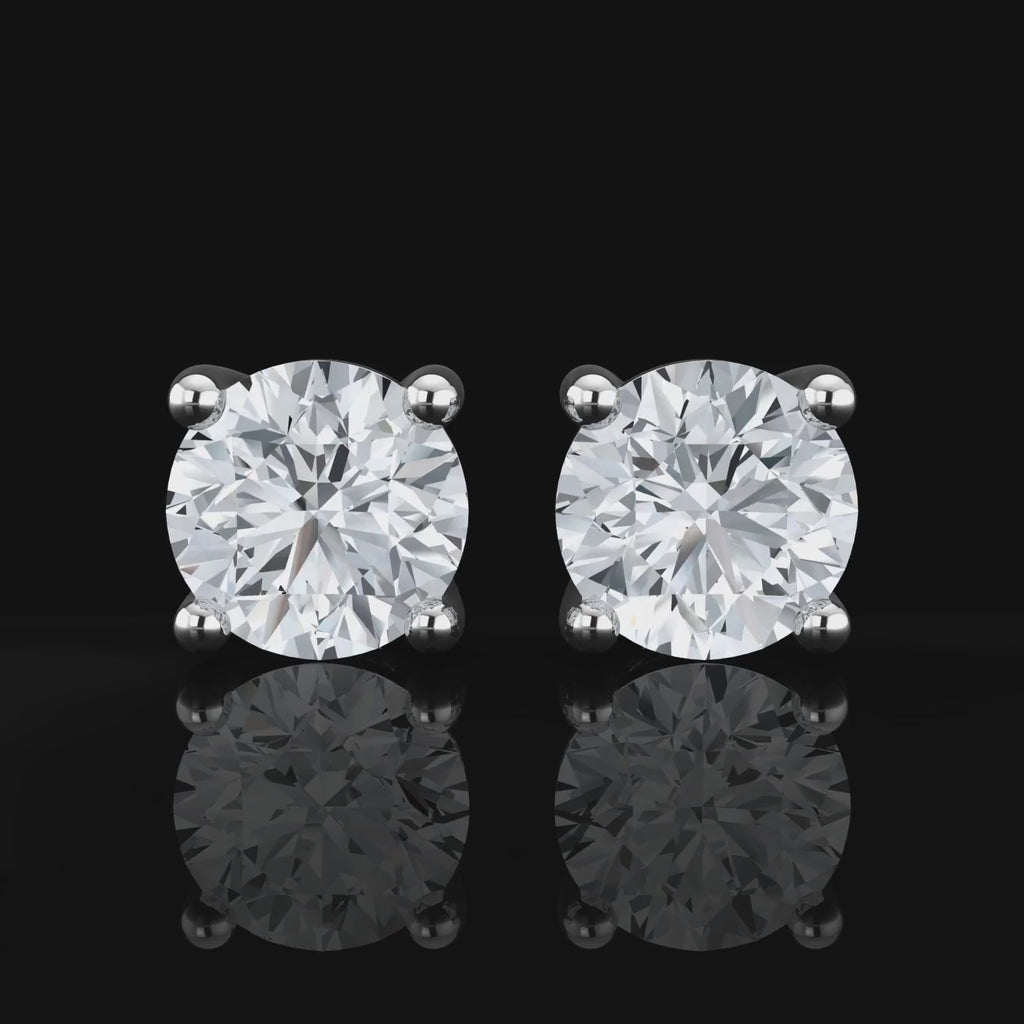 IGI Lab-Grown Diamond Stud Earrings (4ct & 5ct) Screw Back