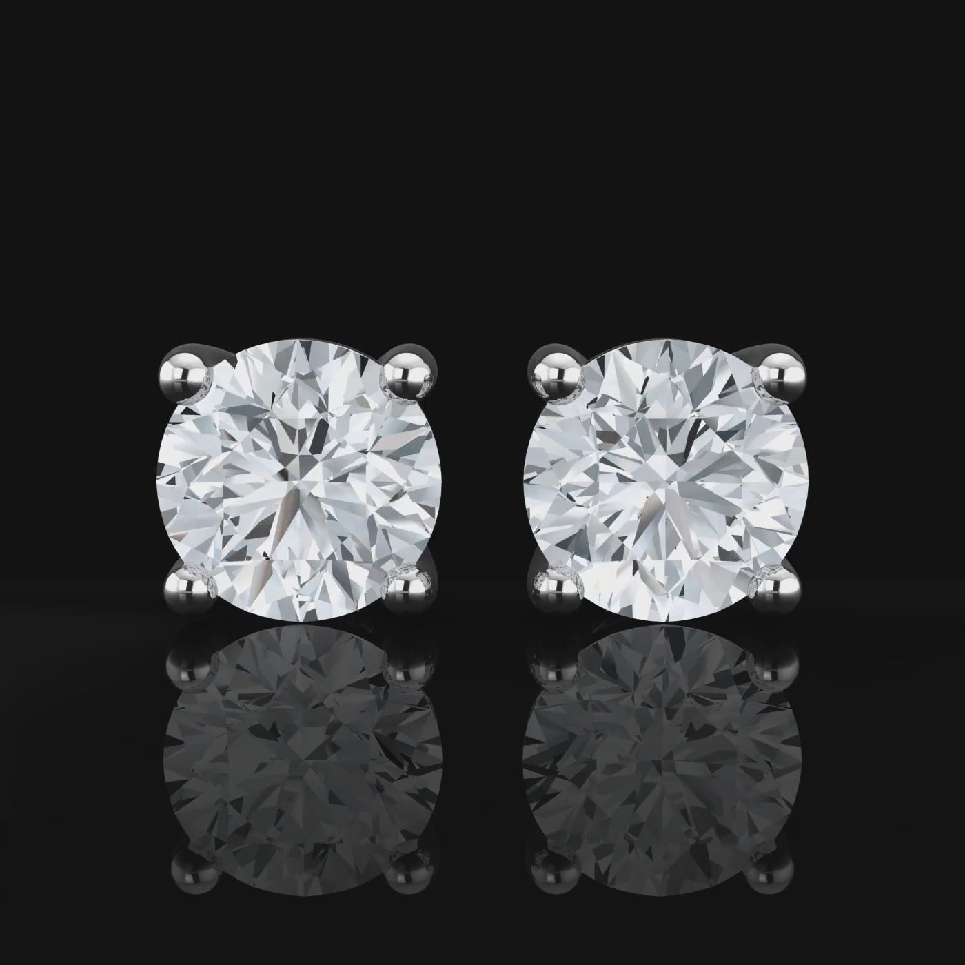 IGI Lab-Grown Diamond Stud Earrings (4ct & 5ct) Screw Back