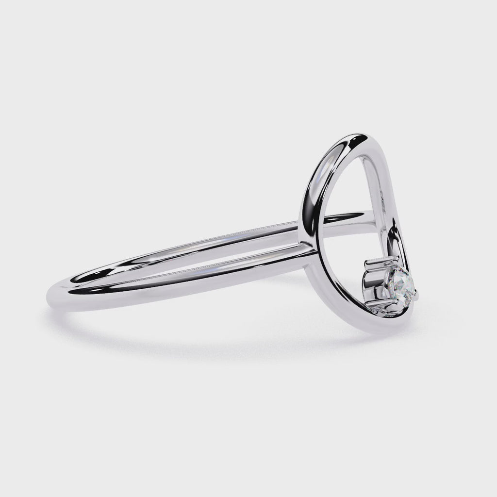 Open Circle Lab Grown Diamond Ring