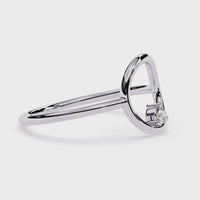 Open Circle Lab Grown Diamond Ring