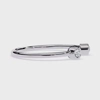Bezel-Set Two Stone Lab Grown Diamond Ring