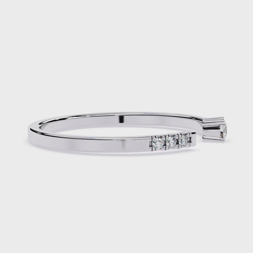 Lab Grown Diamond Accent Solitaire Ring