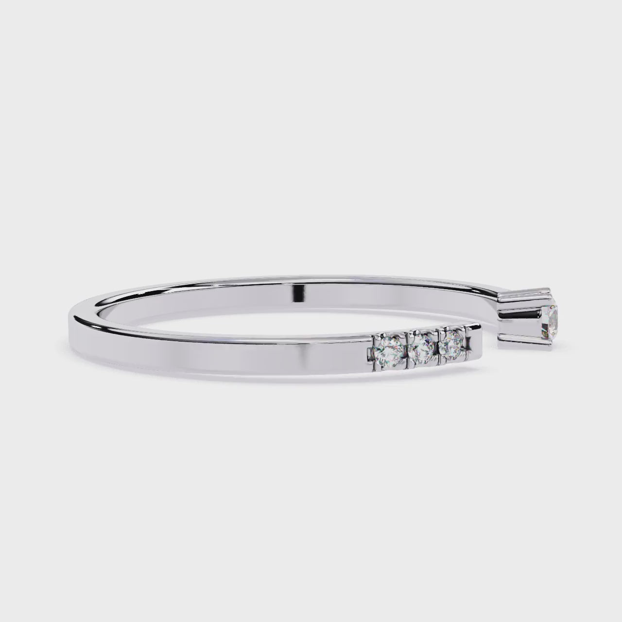 Lab Grown Diamond Accent Solitaire Ring