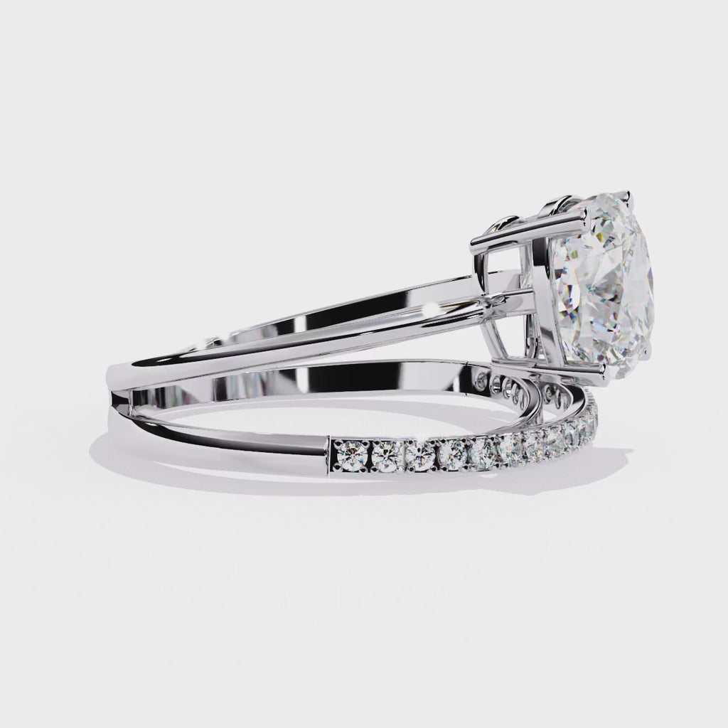 Elegant Cushion Cut Lab Grown Diamond Ring