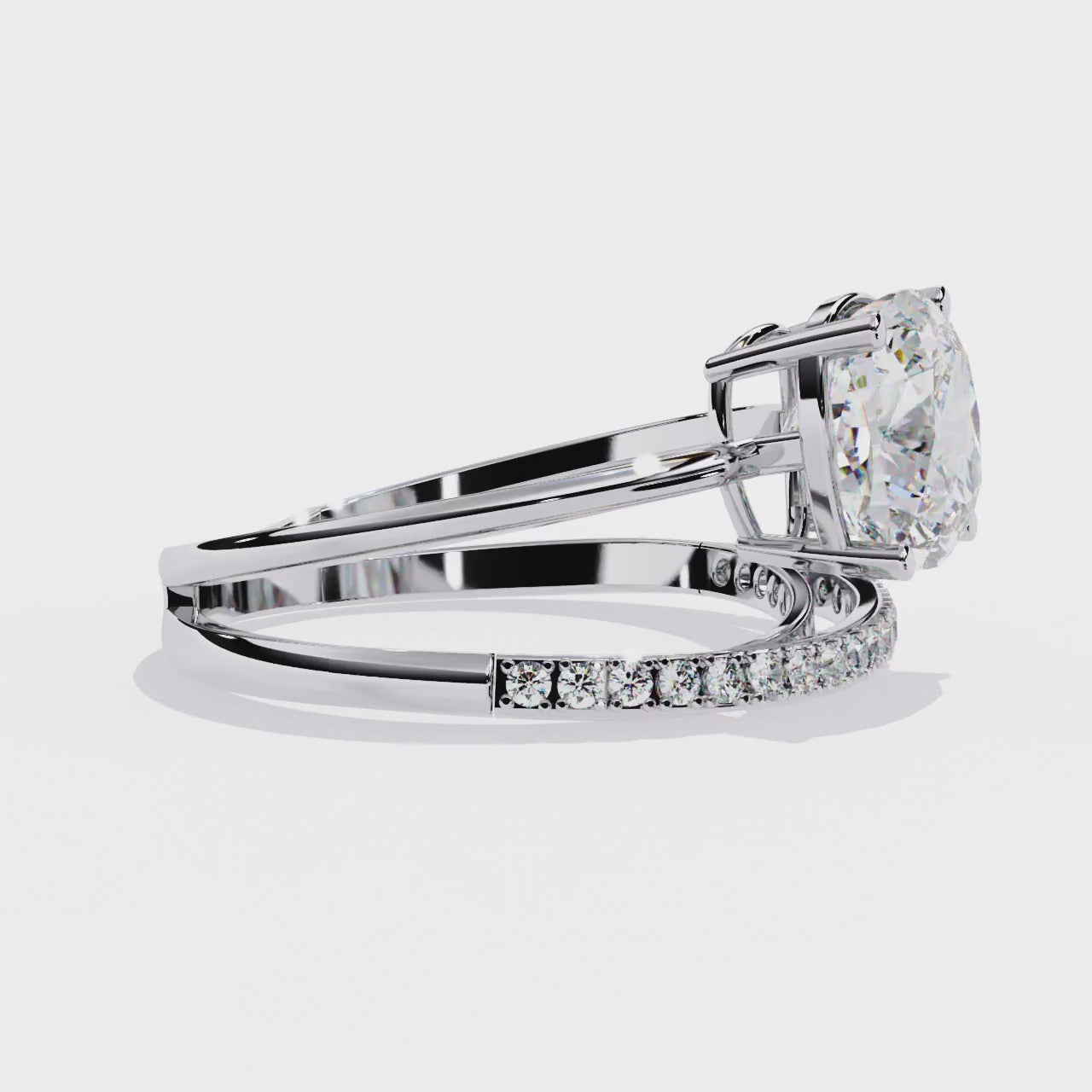 Elegant Cushion Cut Lab Grown Diamond Ring