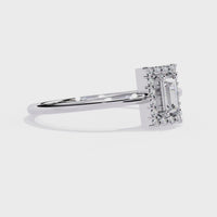 Baguette Halo Lab Grown Diamond Ring
