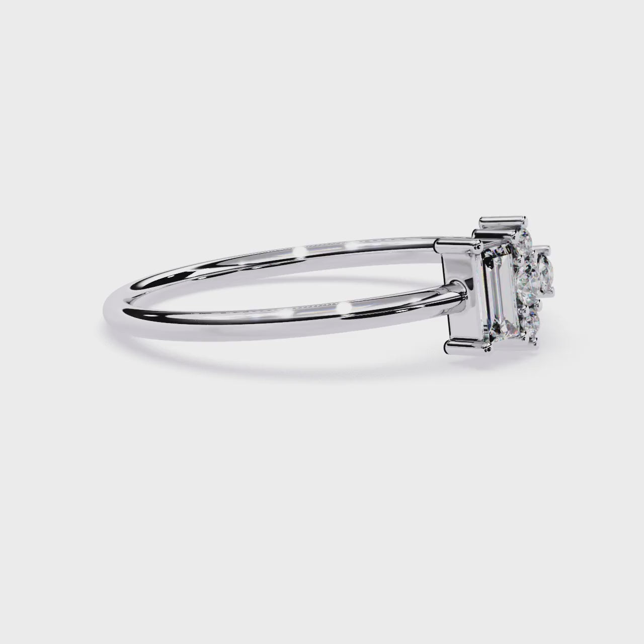 Modern Cluster Lab Grown Diamond Ring