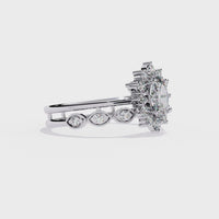 Vintage Halo Oval-Cut Lab Grown Diamond Ring