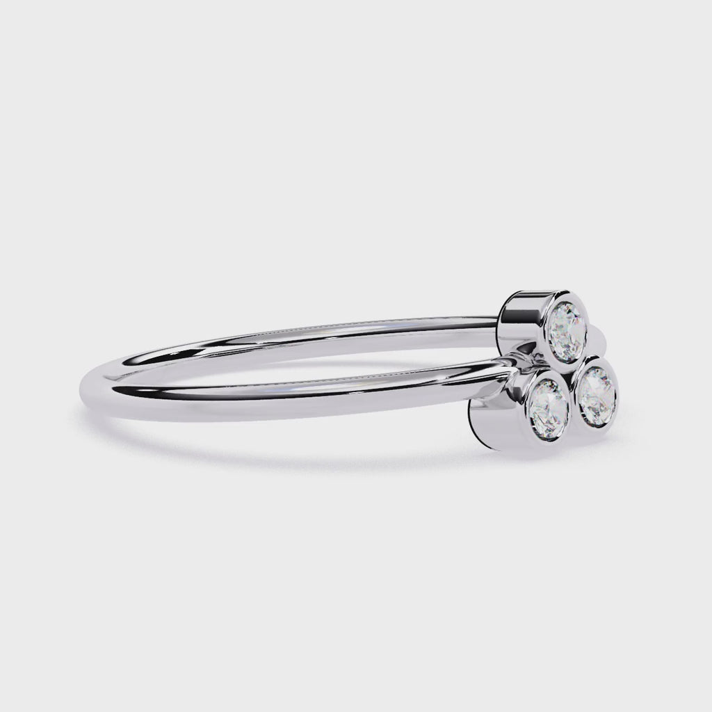 Bezel-Set Lab Grown Diamond Trio Ring