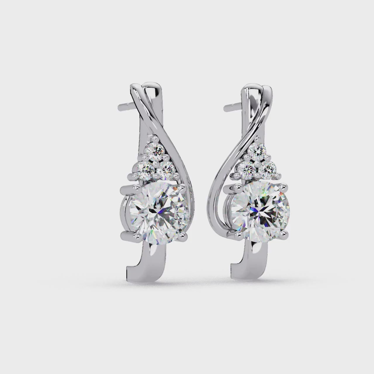 Pendientes tipo chaqueta con diamantes cultivados en laboratorio de 3,25 quilates