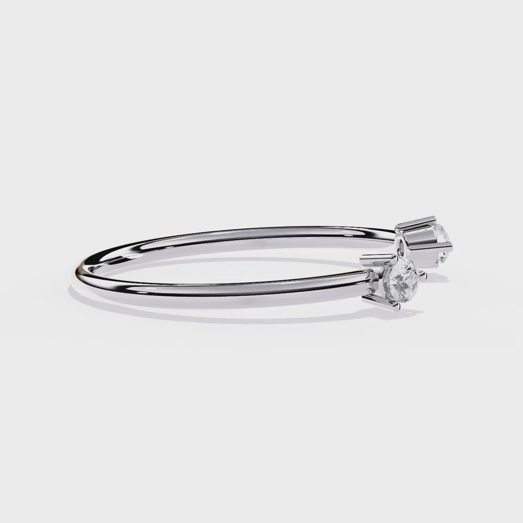 Open Band Lab Grown Diamond Ring