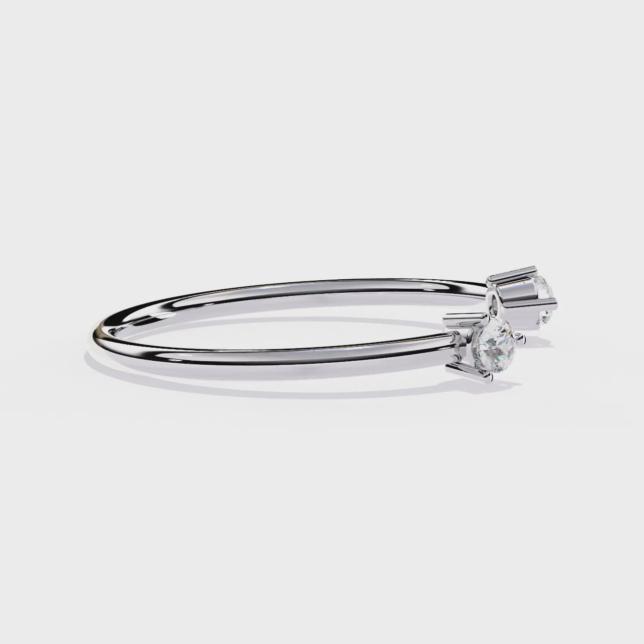 Open Band Lab Grown Diamond Ring