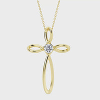 0.25ct Lab Grown Diamond Cross Pendant