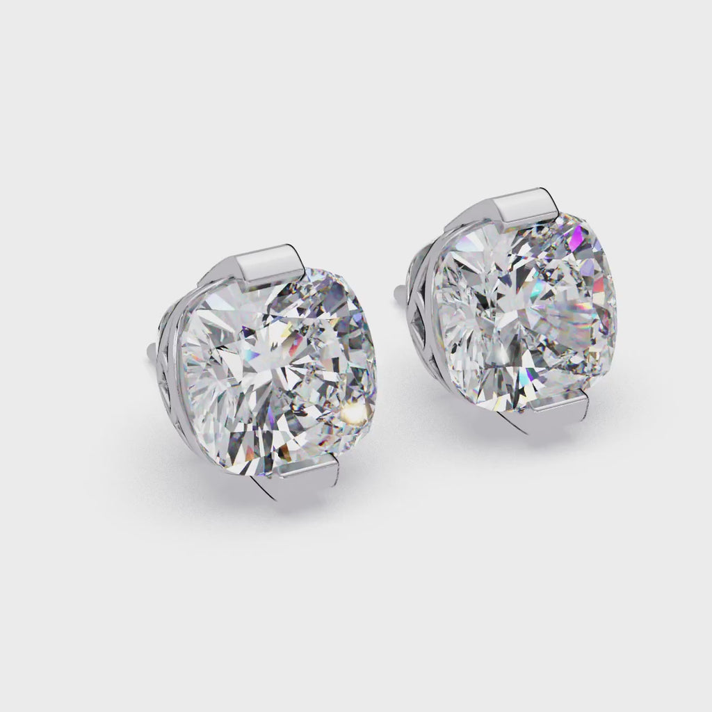 Pendientes tipo chaqueta con diamantes cultivados en laboratorio de 3,25 quilates