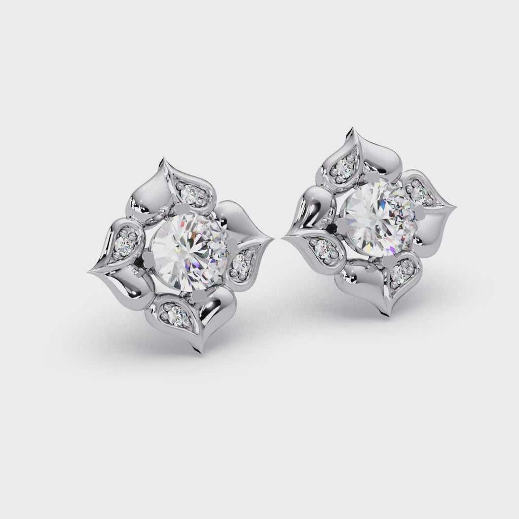Pendientes tipo chaqueta con diamantes cultivados en laboratorio de 3,25 quilates