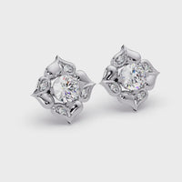 Pendientes tipo chaqueta con diamantes cultivados en laboratorio de 3,25 quilates
