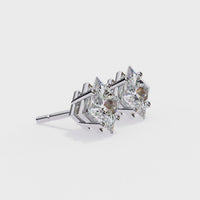 IGI 2.50ct Lab Grown Diamond Square Prismatic Studs