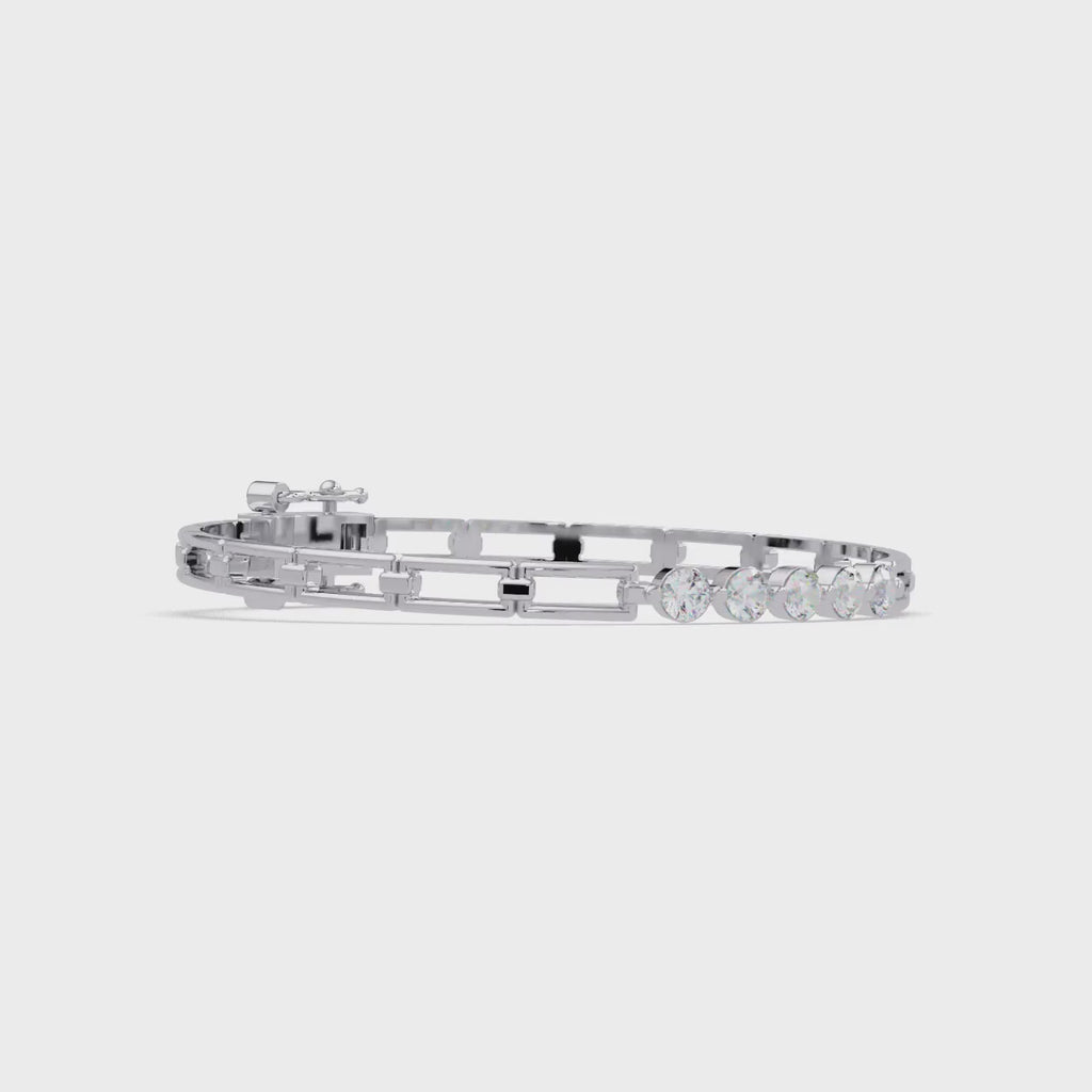 5-Stone Lab Grown Diamond Bracelet – 7 Inches