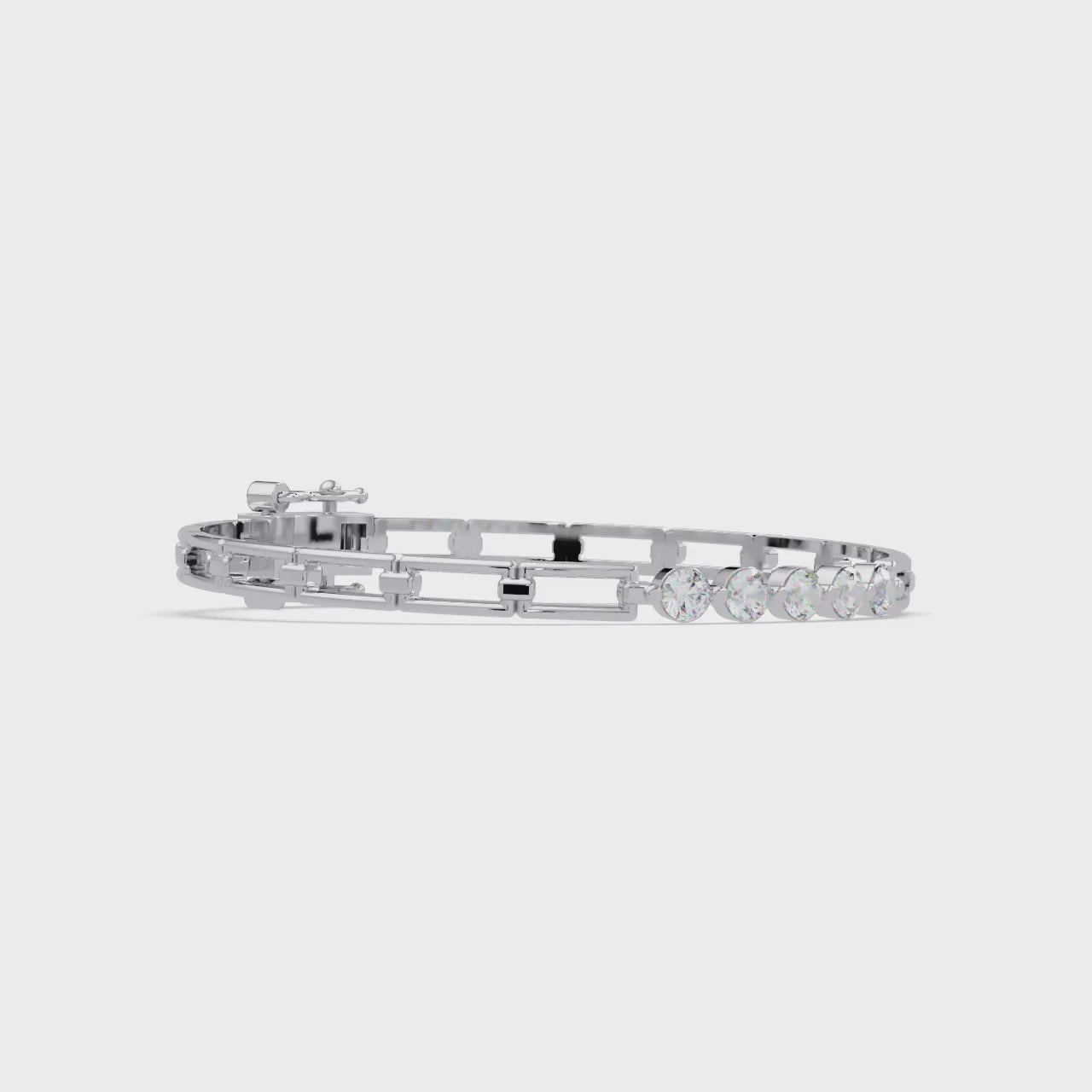 5-Stone Lab Grown Diamond Bracelet – 7 Inches