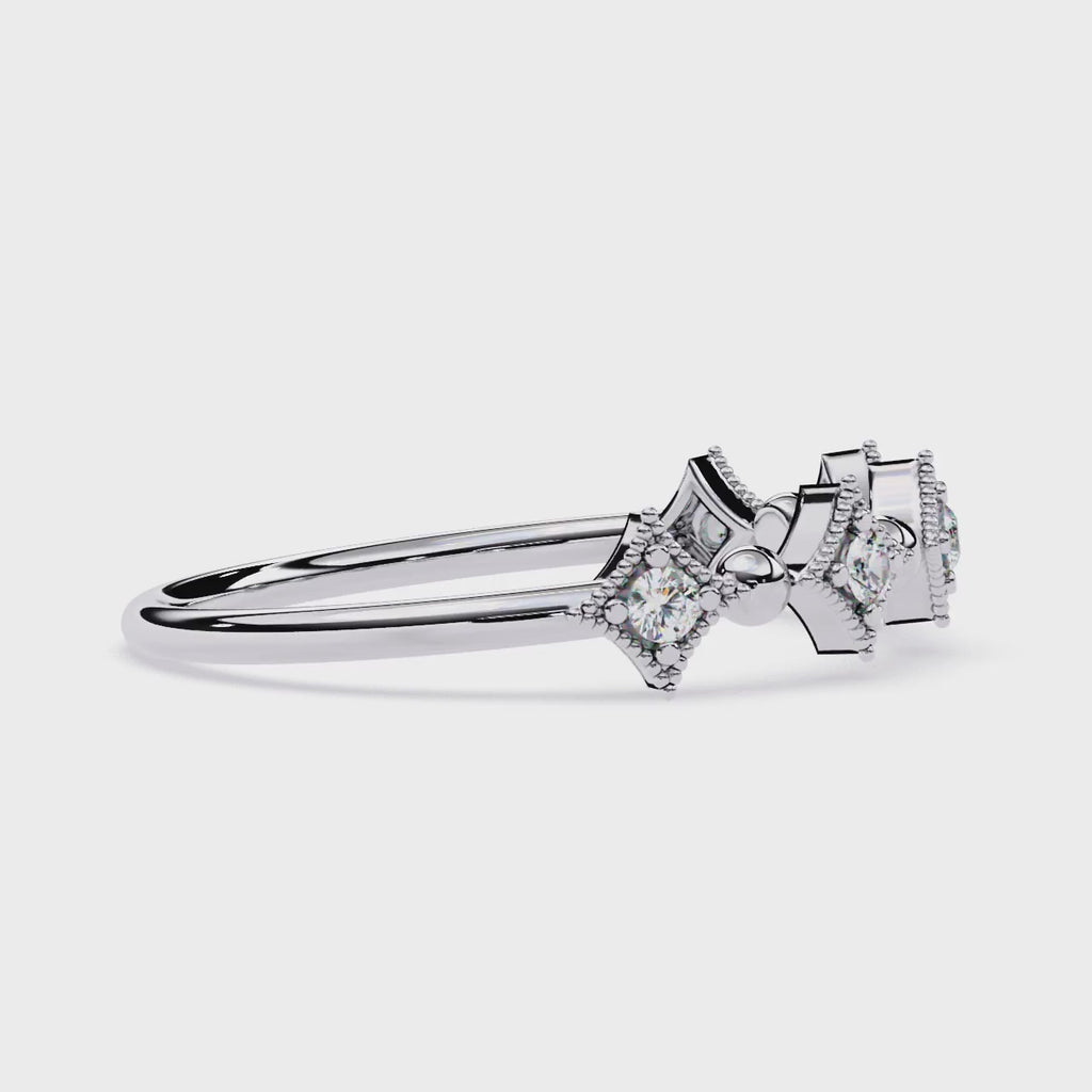 Geometric Lab Grown Diamond Band