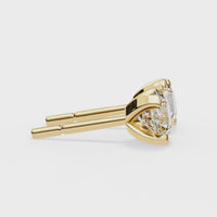 Pendientes de diamantes macizos cultivados en laboratorio de 2,50 ct