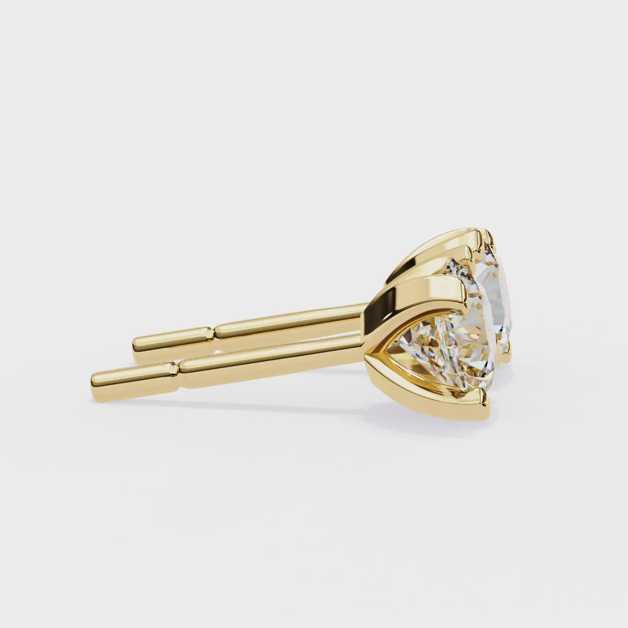 Pendientes de diamantes macizos cultivados en laboratorio de 2,50 ct