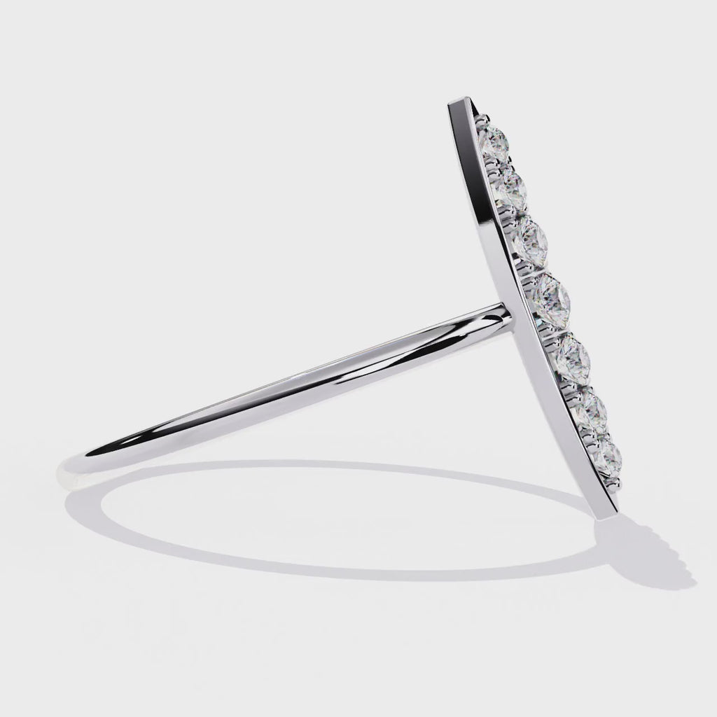 Elongated Lab Grown Diamond Ring