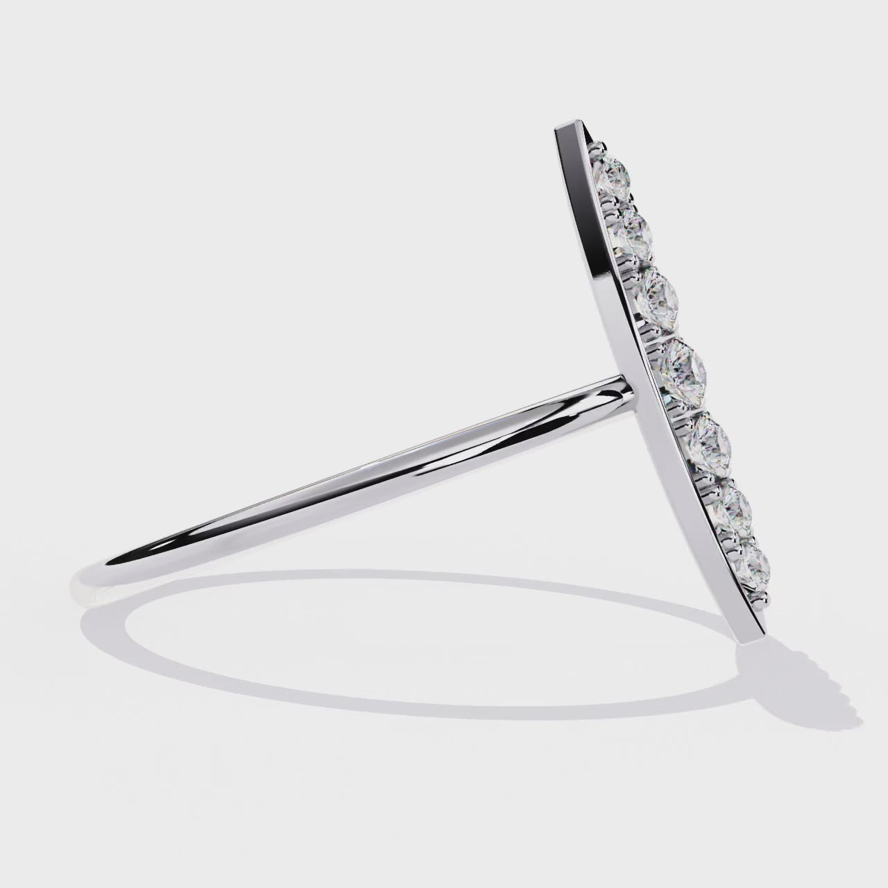 Elongated Lab Grown Diamond Ring