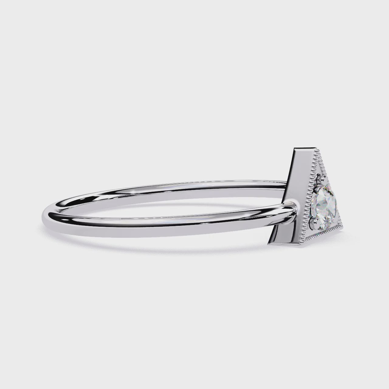 Triangle Lab Grown Diamond Ring