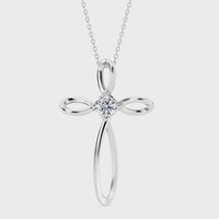 0.25ct Lab Grown Diamond Cross Pendant
