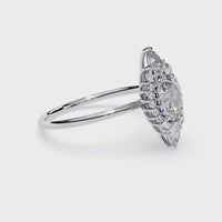 Oval & Pear Halo Lab Grown Diamond Ring
