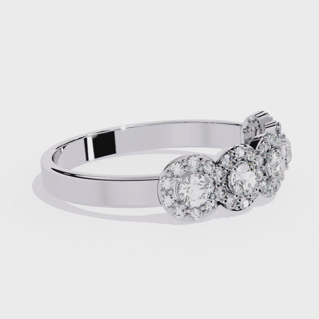 Multi-Halo Lab Grown Diamond Ring