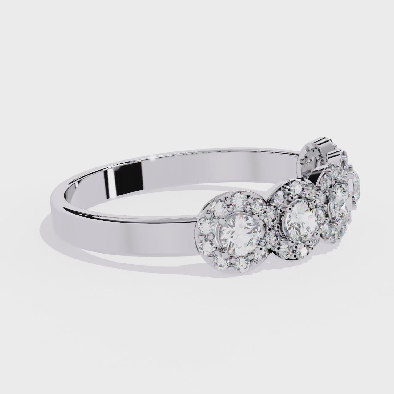 Multi-Halo Lab Grown Diamond Ring