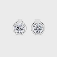 IGI 1.50ct Lab Grown Diamond Bezel Set Stud Earring