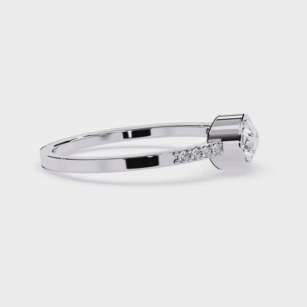 Pear Lab Grown Diamond Ring