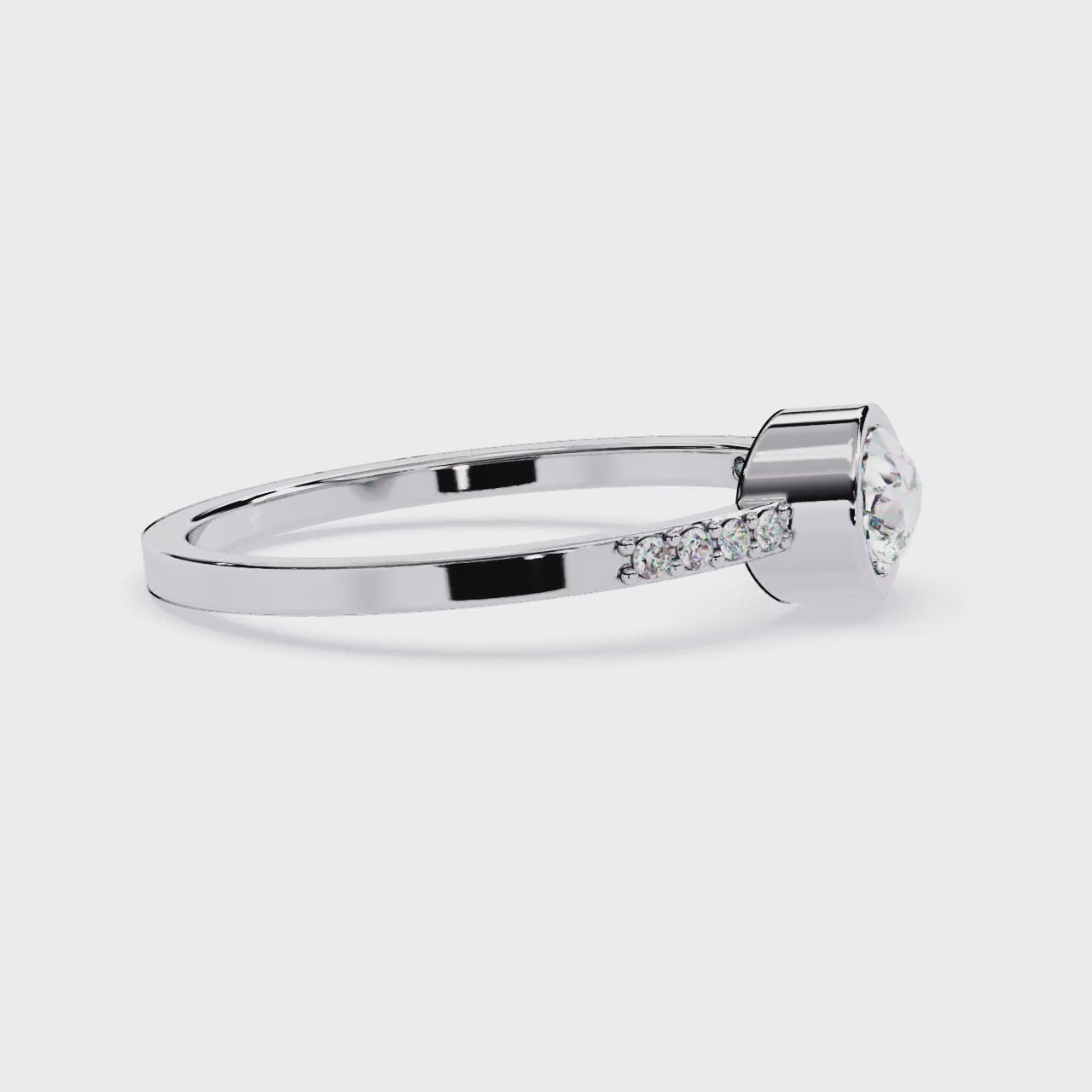 Pear Lab Grown Diamond Ring