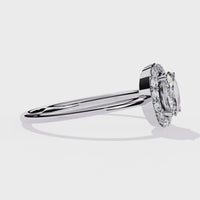 Oval Halo Lab Diamond Ring