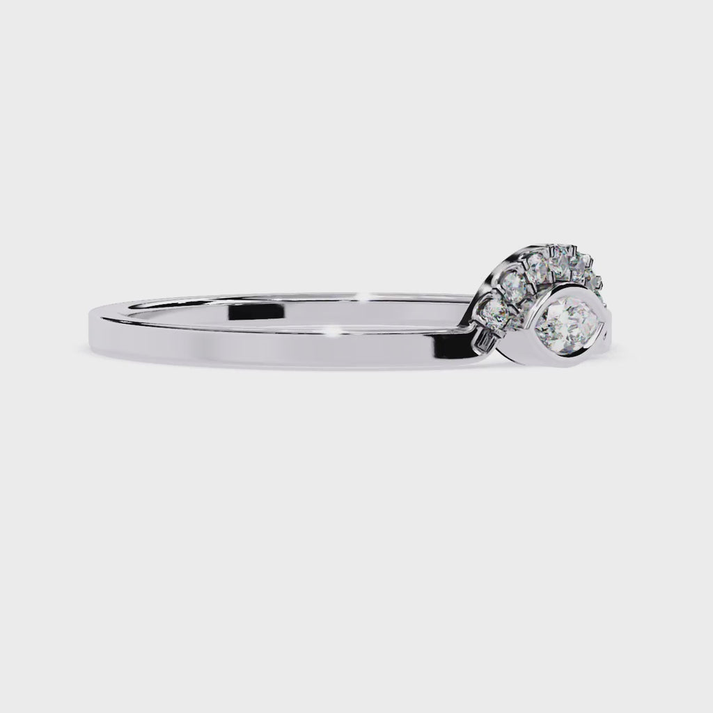 Marquise & Round Lab Grown Diamond Ring