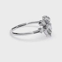 Pear Lab Grown Diamond Cluster Ring