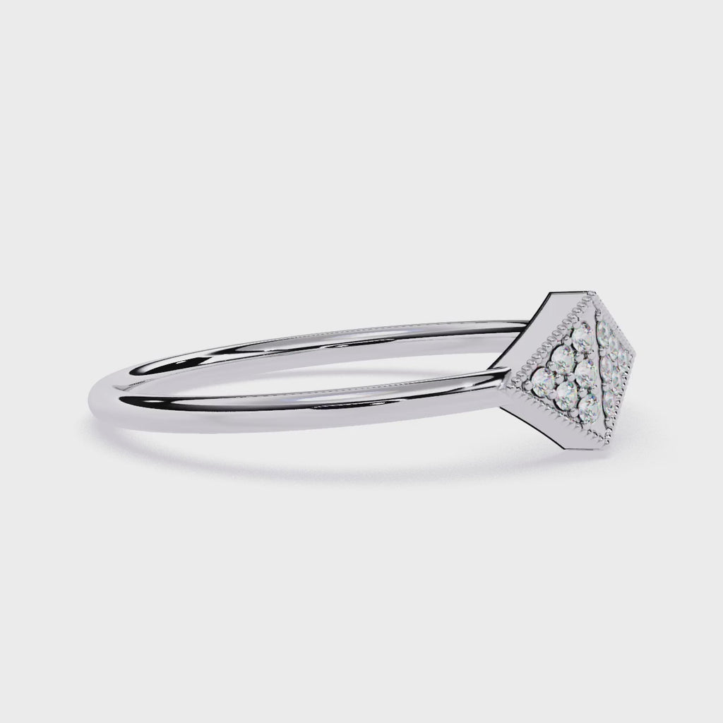 Vintage Lab Grown Diamond Cluster Ring