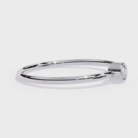 Bezel Set Solitaire Lab Grown Diamond Ring