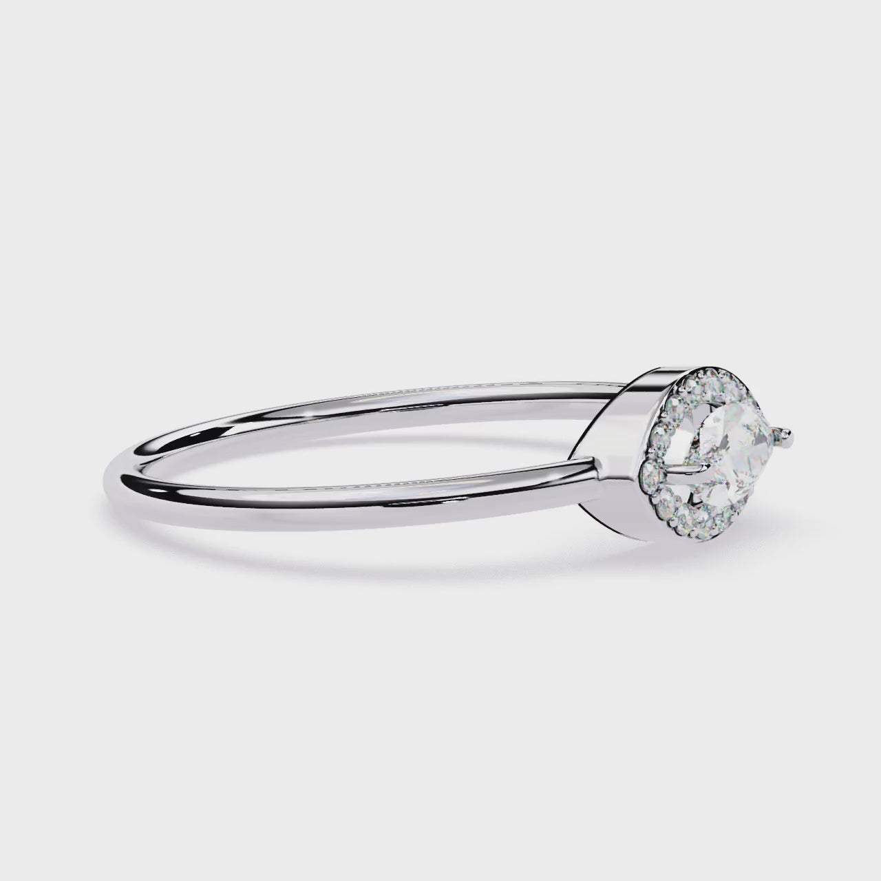 Marquise Halo Lab Grown Diamond Ring