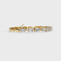 7 Carat Multi-Cut Lab Grown Diamond Bracelet