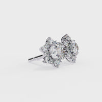 Lab Grown Diamond Snow Flake Earrings (0.75ct-1ct)